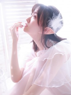 优雅美人梦幻白纱裙性感辣图