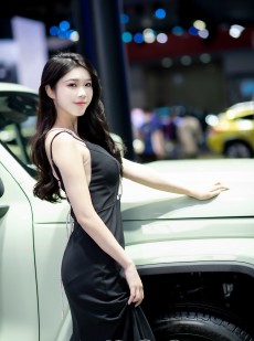 美女车模低胸露背性感火辣套图